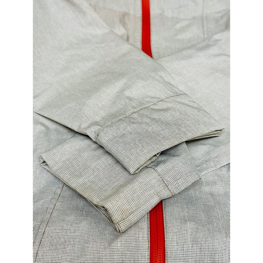 Prana Women's White & Gray Hooded Windbreaker Jacket Size Large - Picture 8 of 8